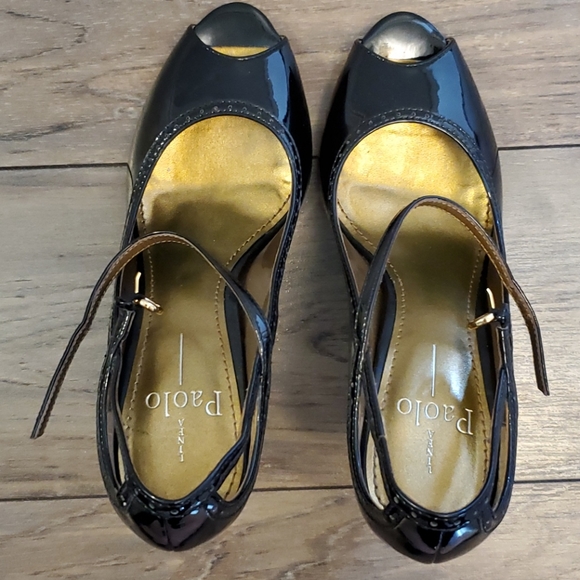 Linea Paolo peep toe patent leather size 8.5 - Picture 2 of 2